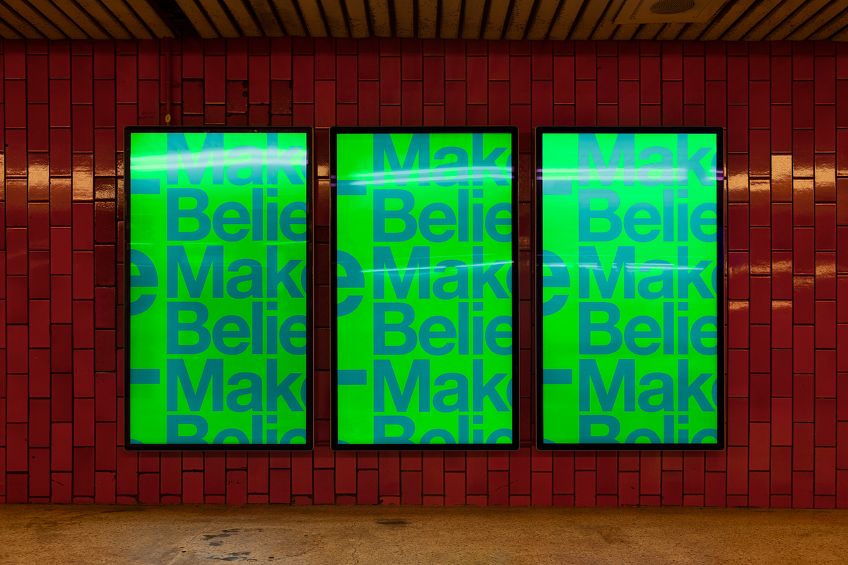 Digital poster screen set mockup, an Advertising Mockup by MakeBelieve