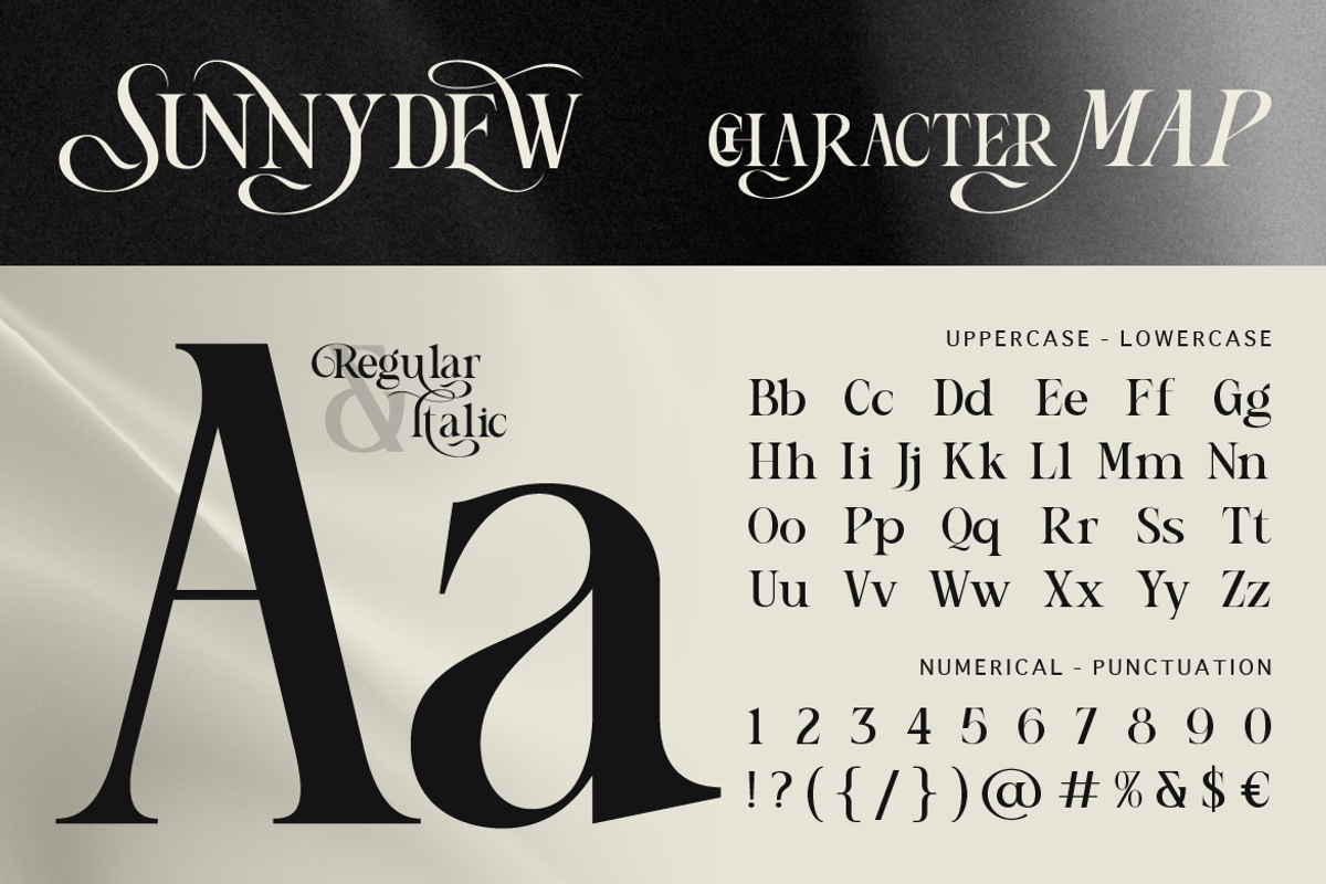 Sunnydew, a Serif Font by Burntilldead (Photo 2 of 11)