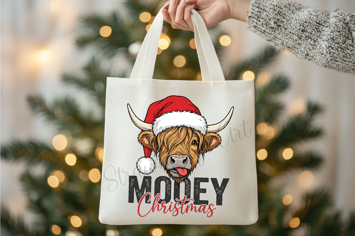 Mooey Christmas PNG, a Seasonal Illustration by DreamCafeArt (Photo 6 of 7)