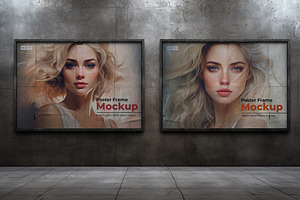Realistic Poster Frame Mockup, a Marketing Template by Modaldesain