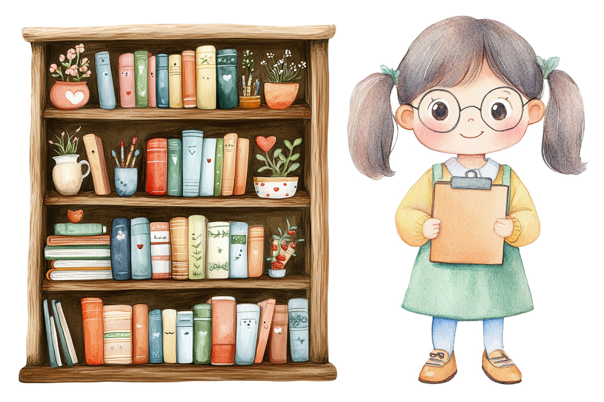 Kawaii School Teacher & Student, a Seasonal Illustration by CitraGraphics (Photo 4 of 4)