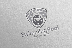 Swimming Pool Services Logo 9