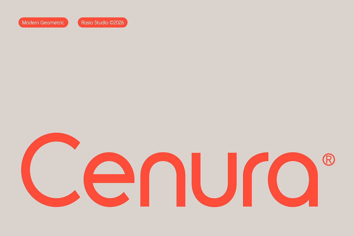 Cenura Modern Geometric Sans Font, a Sans Serif Font by Rasio Studio (Photo 1 of 9)