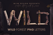 Wild Forest - 3D Lettering, an Object Graphic by MIIM (Thumbnail 1 of 7)
