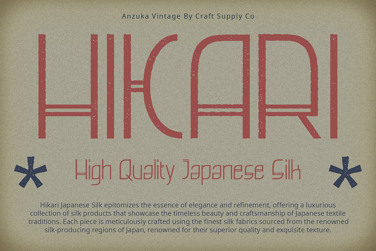 Anzuka Vintage, a Sans Serif Font by Craft Supply Co. (Photo 4 of 8)