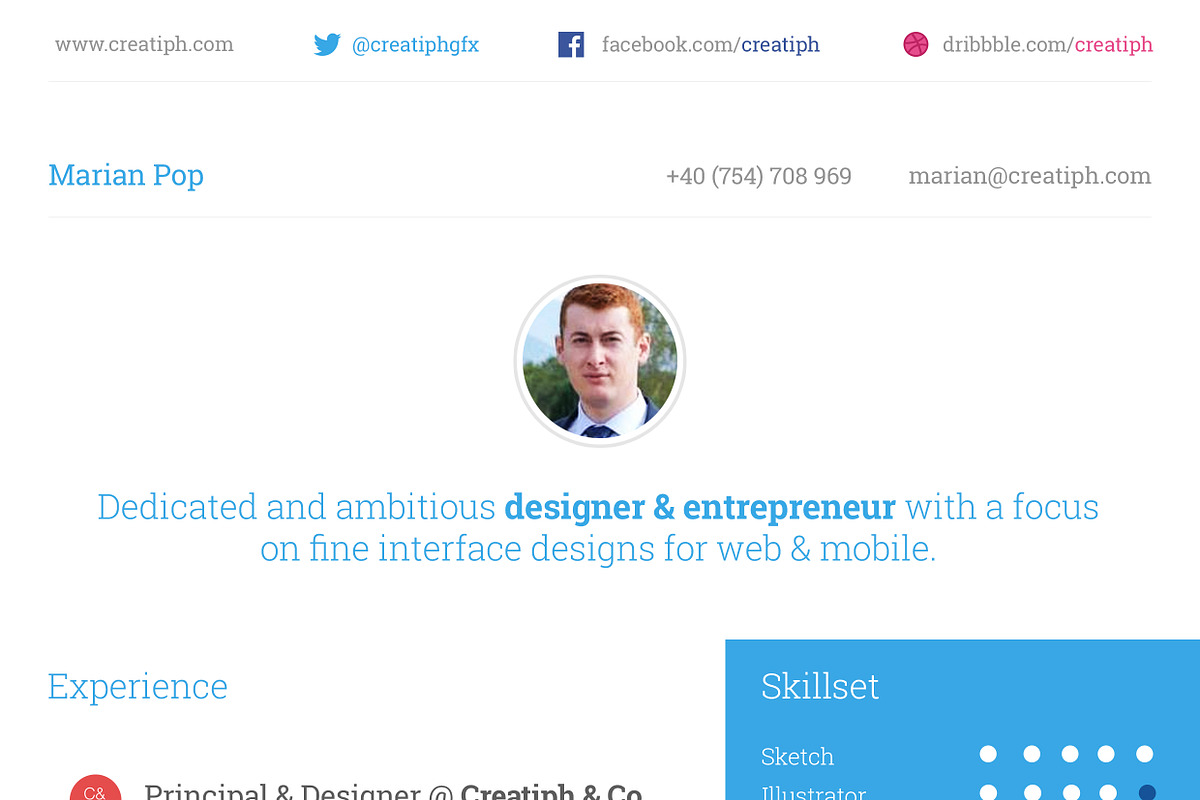 Resume - Multiple Styles, a Resume Template by Creatiph Market (Photo 4 of 4)