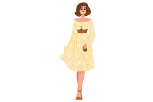 Fashion model walking runway, an Object Illustration by pikepicture