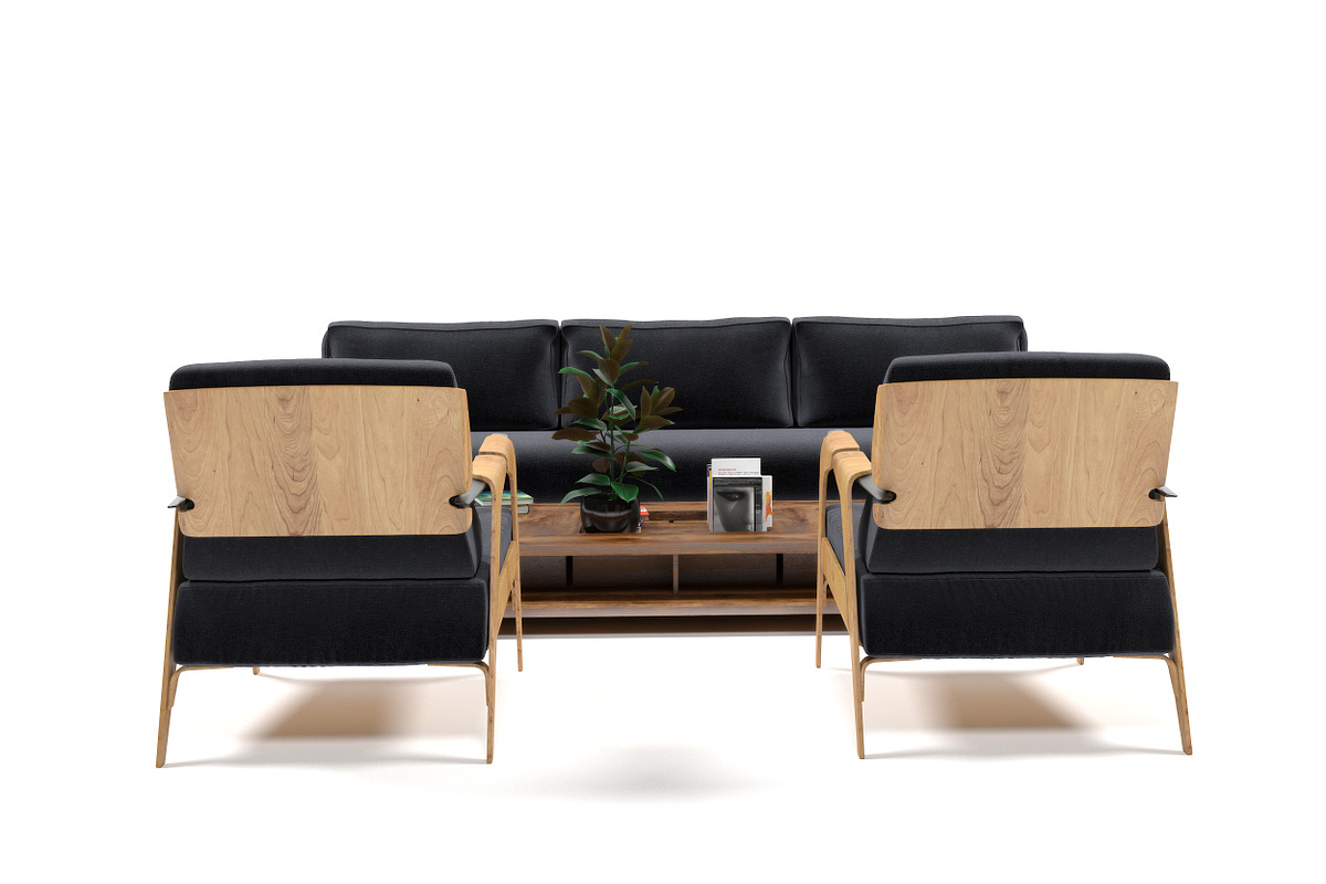 Furniture set 1102, a Furniture 3D Model by inDahouze (Photo 5 of 9)