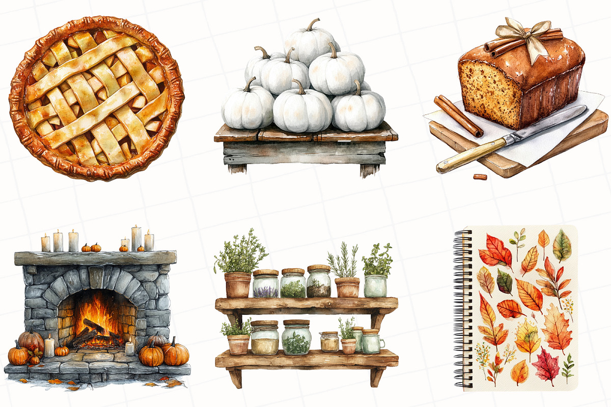 Watercolor September End Clipart, an Illustration by OK Design (Photo 5 of 5)