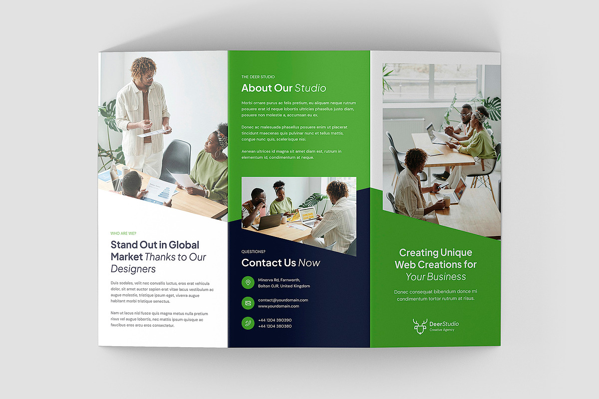 Web Studio Brochure Tri-Fold Design, a Brochure Template by artbart (Photo 3 of 9)
