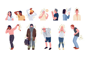 Bad smelling people. Stinky male and, a Person Illustration by YummyBuum