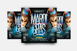 Mardi Gras Flyer, a Flyer Template by Stock_Design
