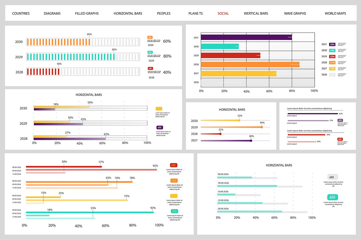 Business Infographic Elements, an Object Graphic by alexdndz (Photo 10 of 11)