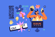 Graphic & web design stickers set, a Decorative Illustration by PaperTrident (Thumbnail 4 of 4)