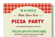 Editable Pizza Party Invitation, an Invitation Template by Oksancia's Surface Design (Thumbnail 2 of 2)
