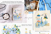 Watercolor Abstract Christmas, an Animal Illustration by AnnaTkachi (Thumbnail 10 of 12)