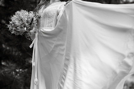 red-haired girl bride with a wedding bouquet, a Person Photo by Weddings, People, Travel