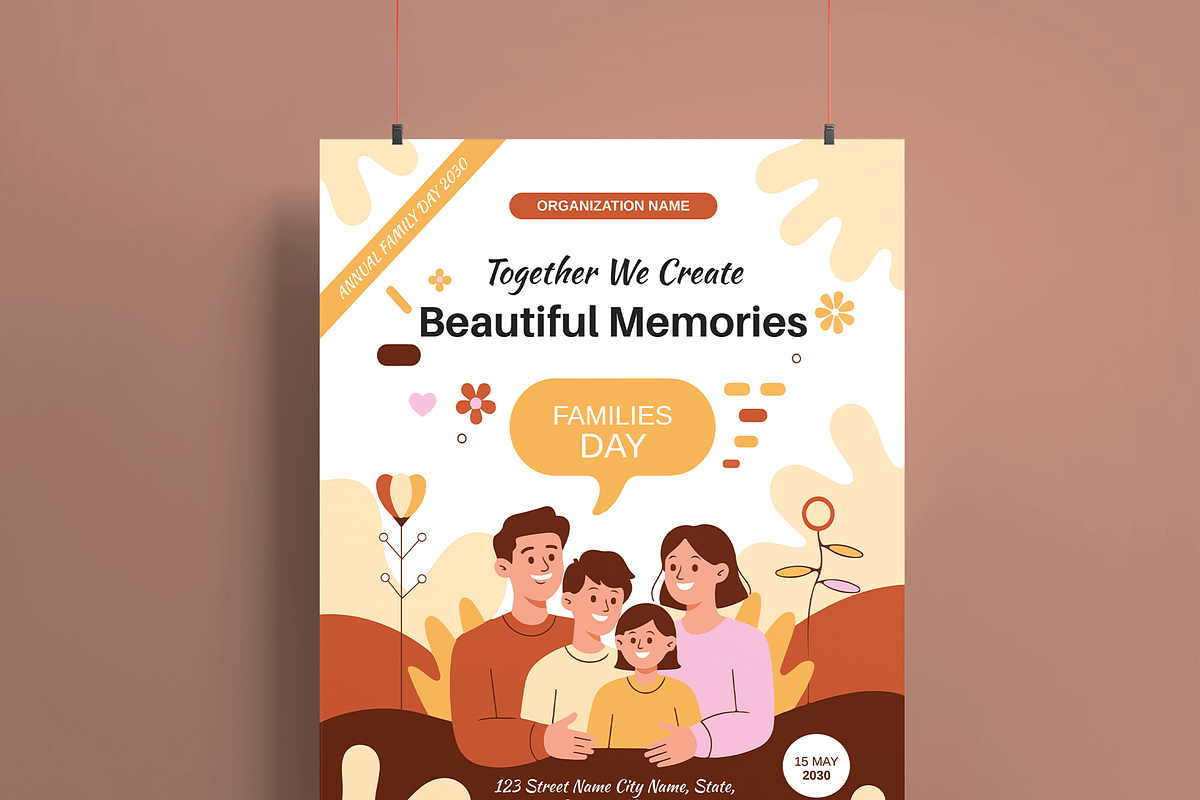 Family Day Poster Template, a Flyer Template by MightyDesign (Photo 2 of 8)