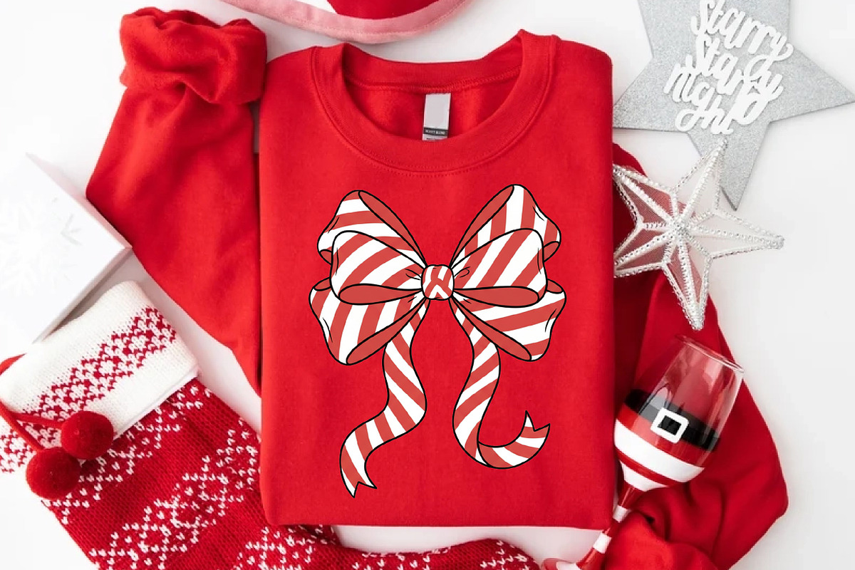 Christmas Coquette Bow PNG, an Illustration by Libby Wishes (Photo 8 of 8)