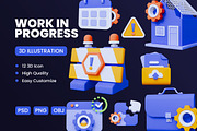 Work In Progress 3D Icon Pack #3, a Light 3D Model by deviapuspitasari2 (Thumbnail 1 of 2)