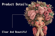 Whimsical Cute Girls Clipart, a Seasonal Illustration by CitraGraphics (Thumbnail 6 of 6)