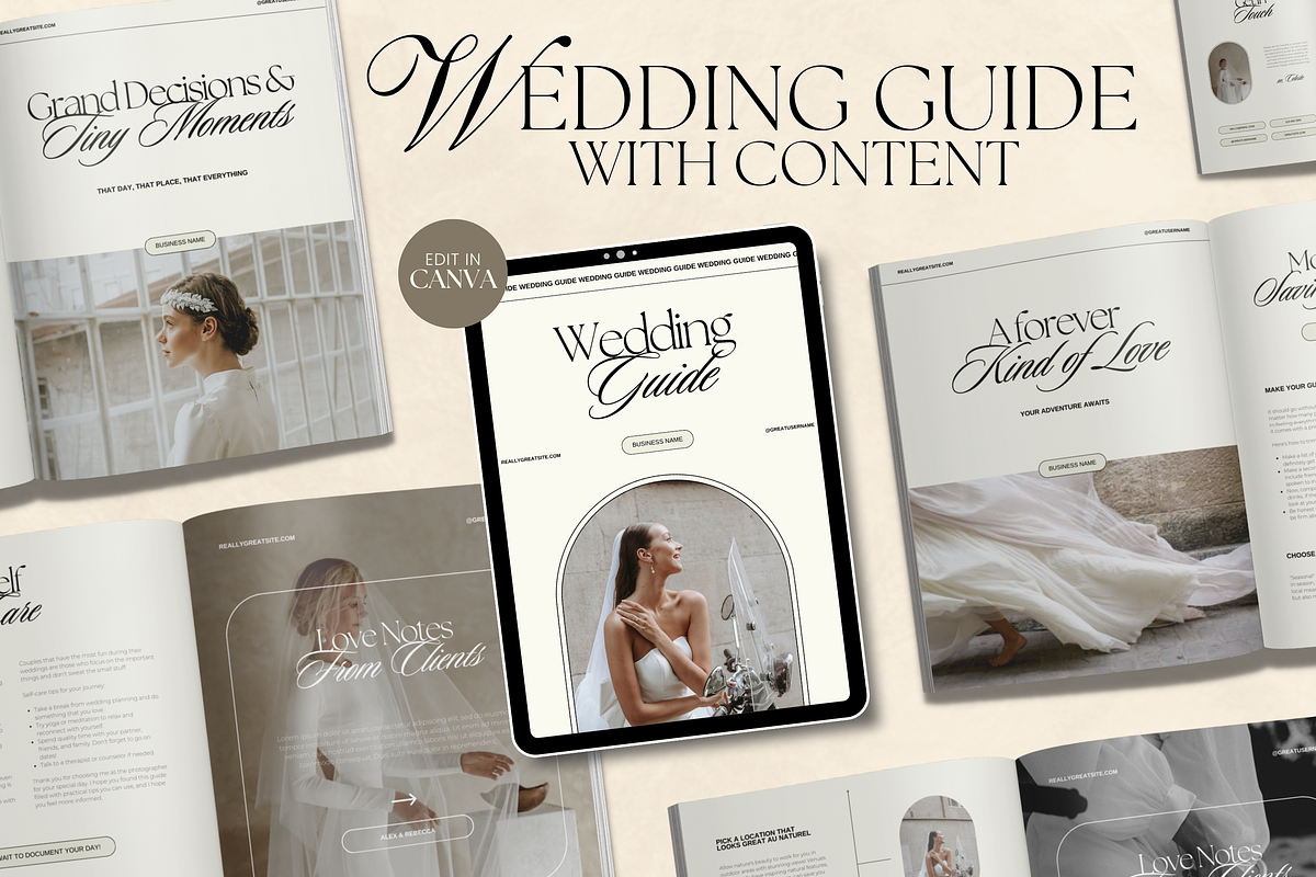 Wedding Photography Client Guide, a Marketing Template by Branding Babe Co. (Photo 1 of 9)