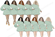 Ice Cream Girl Clipart, a Person Illustration by GlamArtZhanna (Thumbnail 4 of 5)