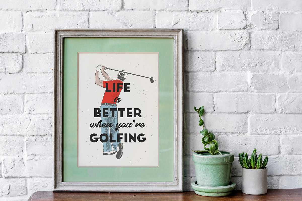 Golf engraved sketches and posters, a Decorative Illustration by Akimo Mia (Photo 4 of 7)