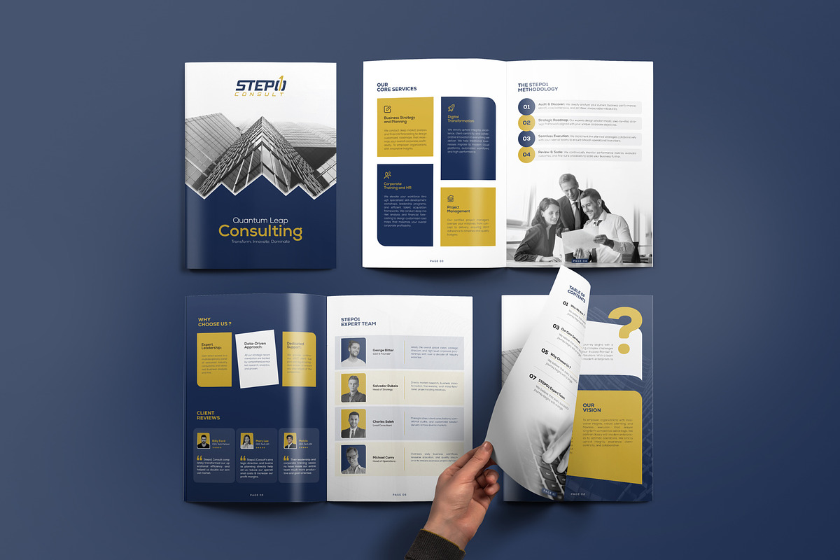 Business Consulting Company Profile, a Brochure Template by VectStock (Photo 1 of 5)