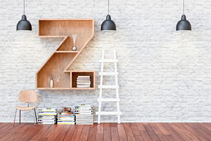 Bookshelf stock photo containing 3d and abc