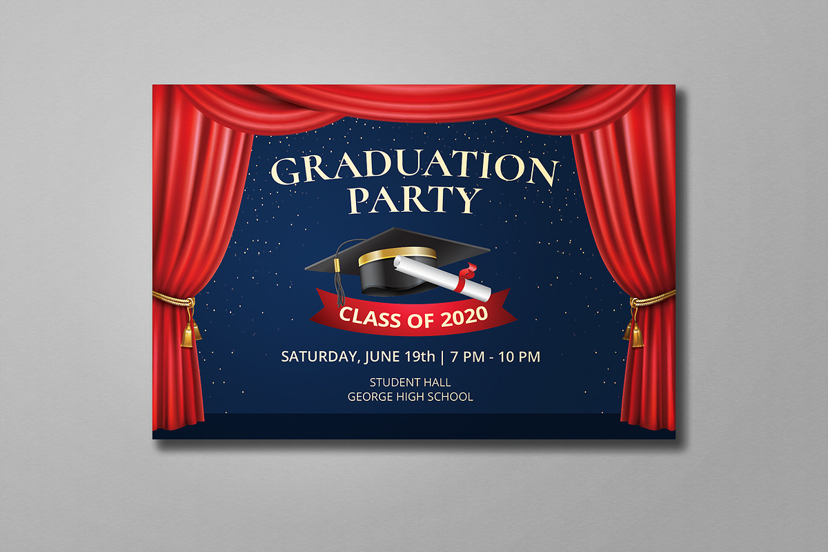 Class Graduation Invitation, an Invitation Template by AQR Studio (Photo 2 of 2)