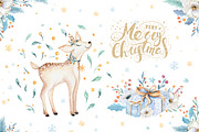 Watercolor Christmas deer, an Animal Illustration by Peace ART (Thumbnail 3 of 11)