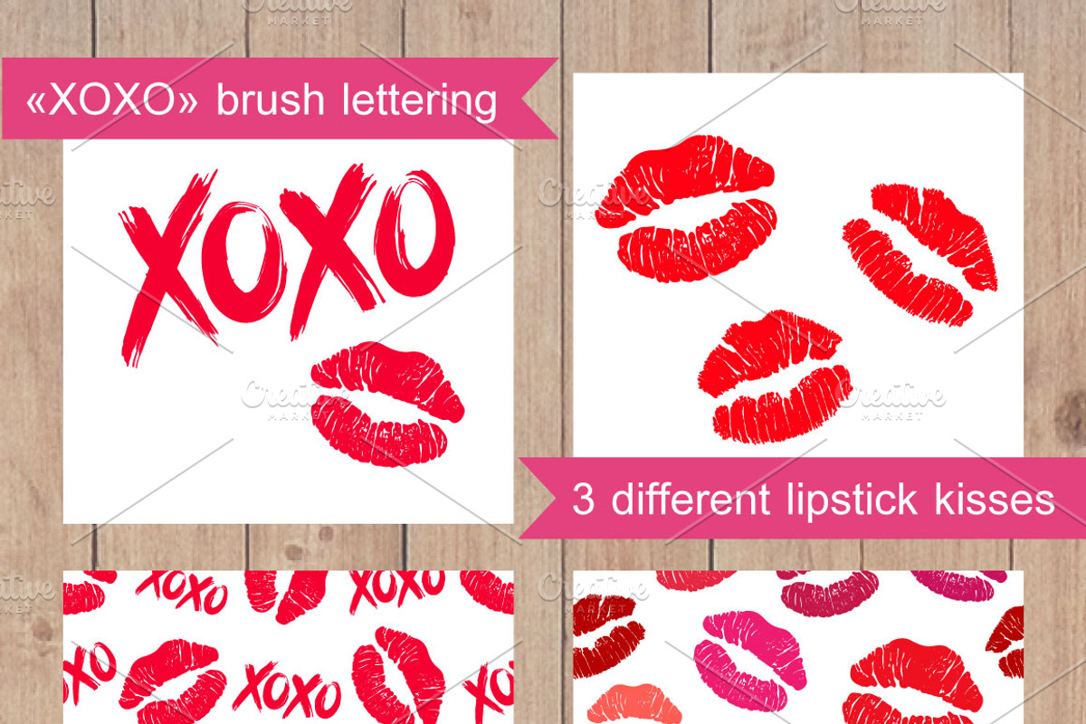 XOXO Valentine's Day set, a Decorative Illustration by DruZhi Art (Photo 2 of 5)
