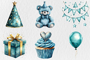 Teal Birthday Sublimation Clipart, an Illustration by Rose Art (Thumbnail 4 of 5)