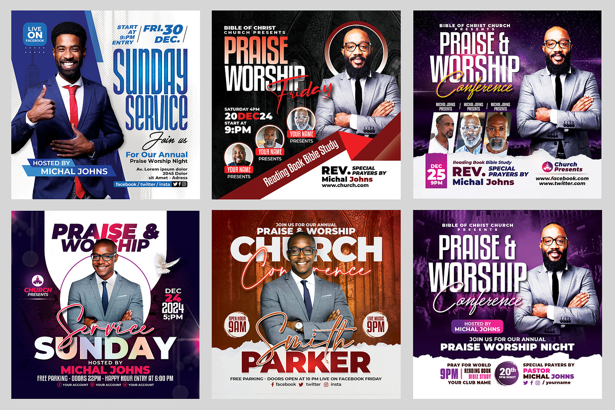 New-200 Church Flyers Bundle, a Flyer Template by AfzaalGraphics (Photo 5 of 41)