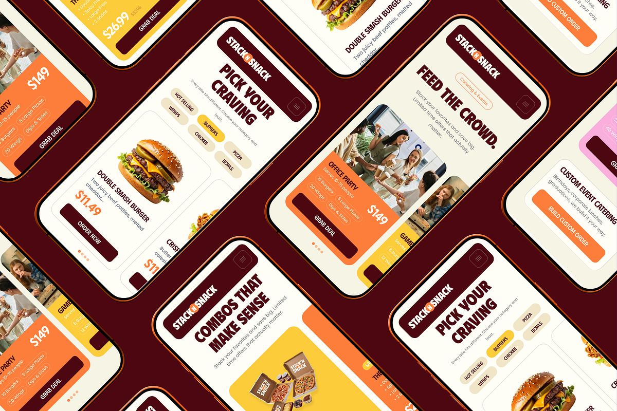 StacknSnack · Food Website Template, a Landing Page Template by Brickclay (Photo 6 of 10)