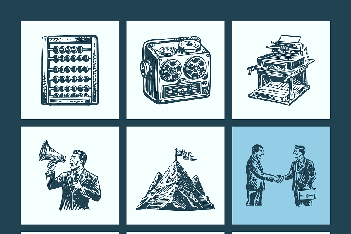 Vintage Business and Banking Icon, a Work Illustration by Creative Stall (Photo 7 of 10)