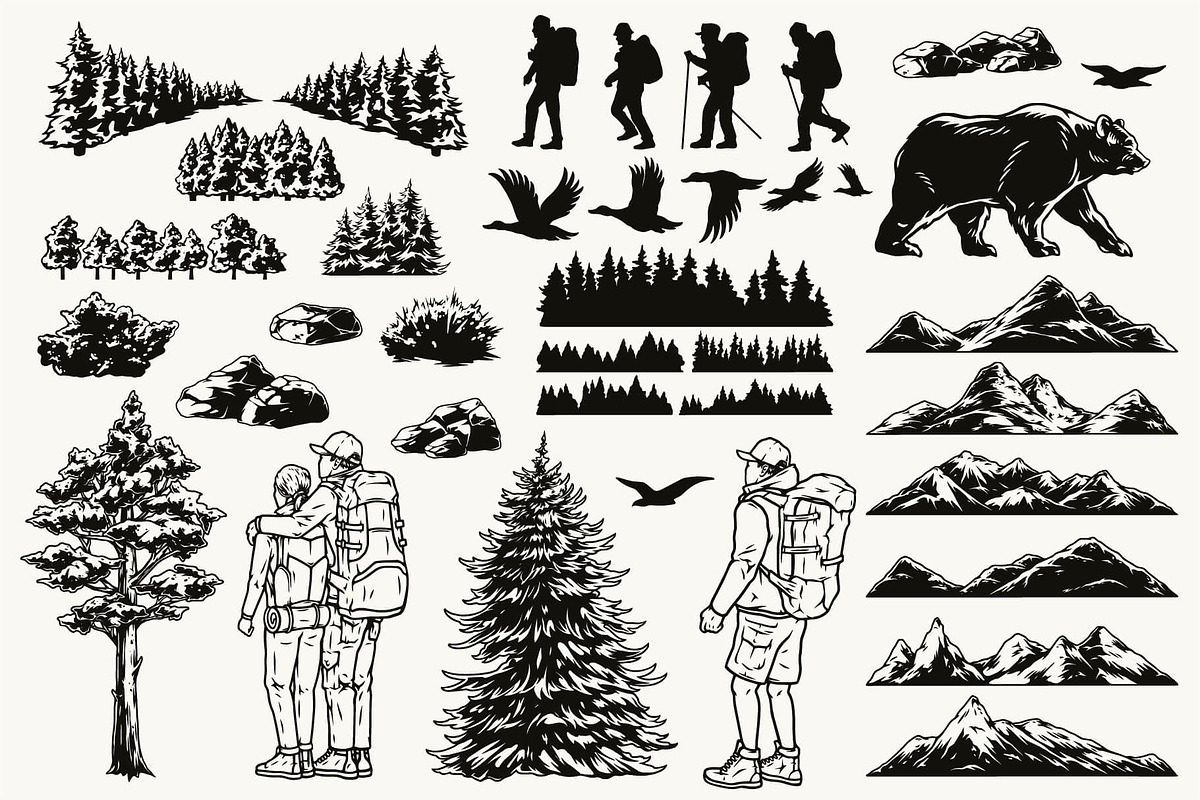 Retro Camping illustrations, an Animal Illustration by DGIM studio (Photo 9 of 12)