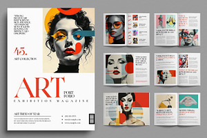 Minimal Art Exhibition Catalog, a Brochure Template by ContestDesign