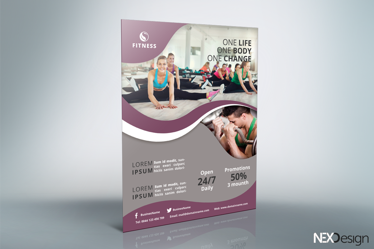 Fitness Flyer - SK, a Flyer Template by UNIK Agency (Photo 1 of 3)
