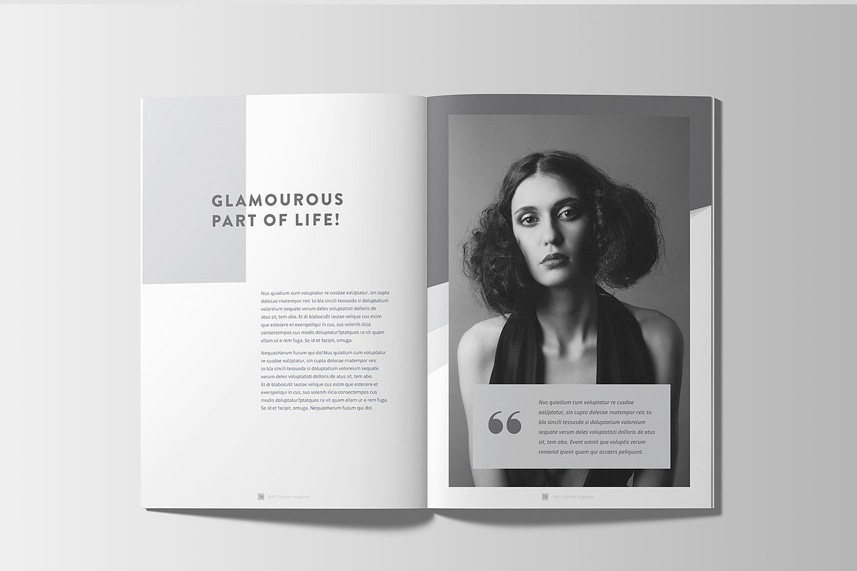 Gray Scale Fashion Magazine, a Magazine Template by Layout Design (Photo 7 of 10)