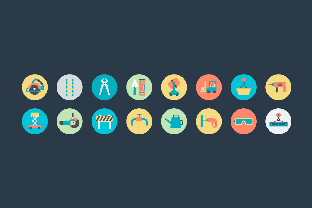 100+ Flat Construction Icons, a Duotone Icon by Vectors Market (Photo 4 of 4)