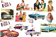 1950s Collage Art Pack, a Background Graphic by Pulpixel Design (Thumbnail 6 of 14)