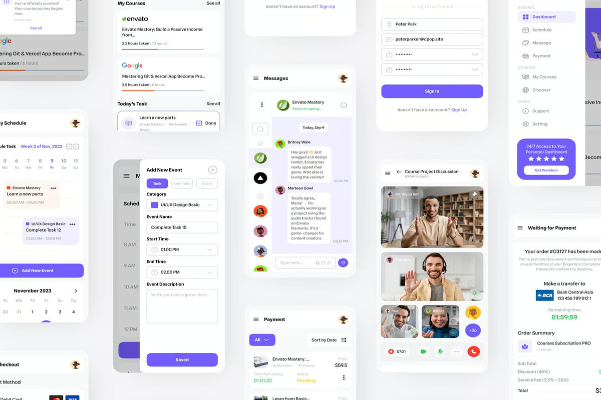 Courses - Courses Dashboard UI KIT, an UI Kit Template by Lumina_ui_ux202 (Photo 6 of 7)