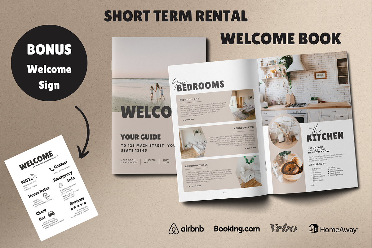 Airbnb Welcome Book Template, a Magazine Template by LWPRESETS (Photo 1 of 8)