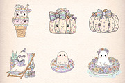 Pastel Spooky Summer Clipart, an Illustration by Digital Artistic99 (Thumbnail 4 of 11)
