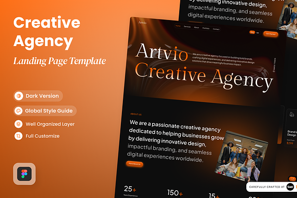 Artvio -Creative Agency Landing Page preview 5