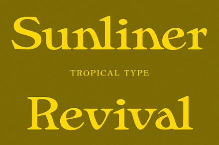 Sunliner Revival Retro Font, a Serif Font by Tropical Type
