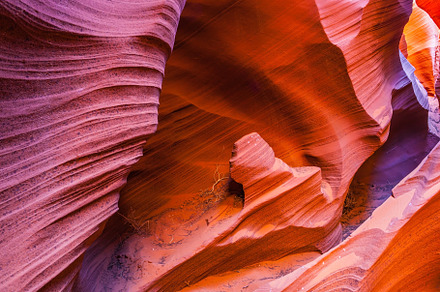 The blue sky in slot canyon Antelope, a Nature Photo by kavram