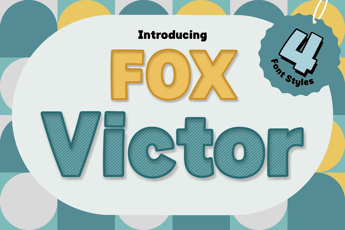 Fox Victor 4 Font Style, a Sans Serif Font by Fox7 By Rattana (Photo 1 of 13)